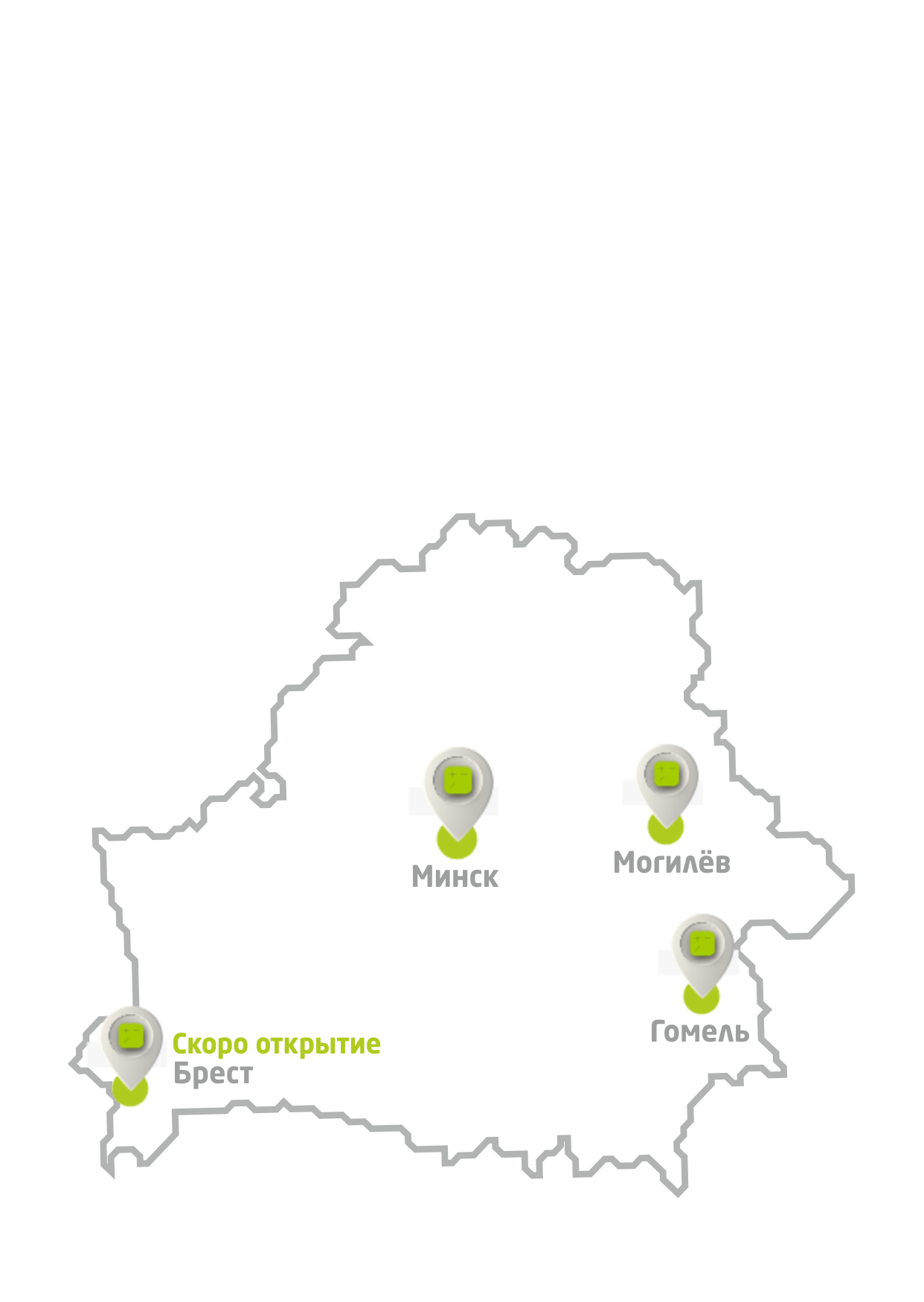 Карта открытий филиалов
